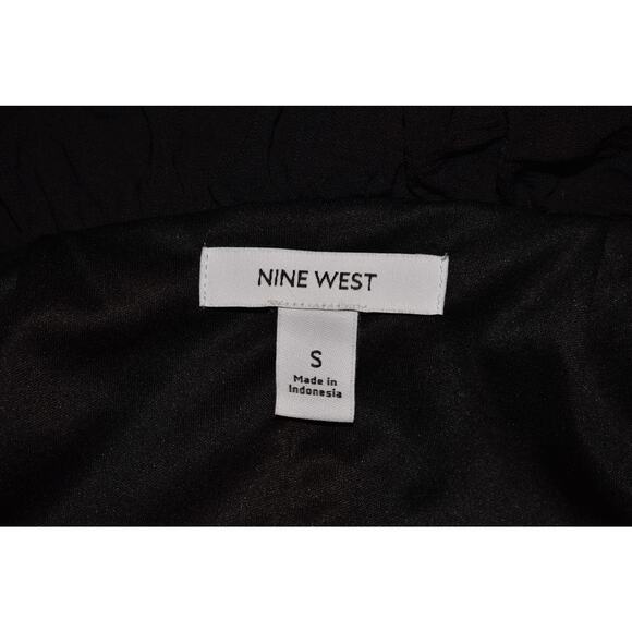 NINE WEST NEW $50 Black Sleeveless Halter Dress Tie Neck Lightweight Small - Picture 3 of 3